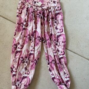 Kate Quinn watercolor floral pants EUC